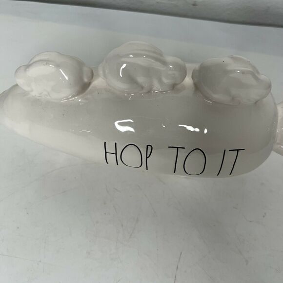 Rae Dunn by Magenta Ceramic Hop To It Carrot Decor Figurine Bunny Easter - Picture 5 of 5